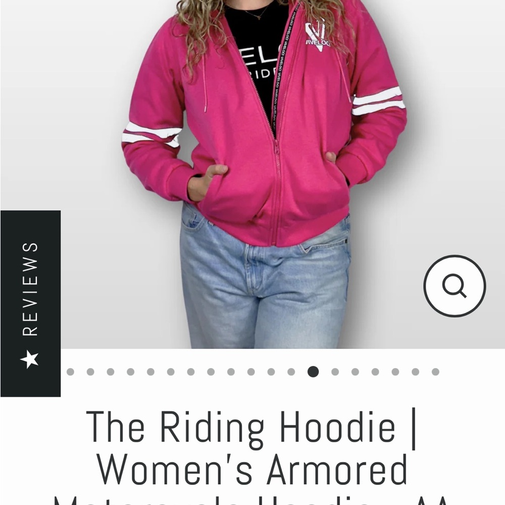 Motorcycle Gear Riding Protective Pink Hoodie - Picture 6 of 6